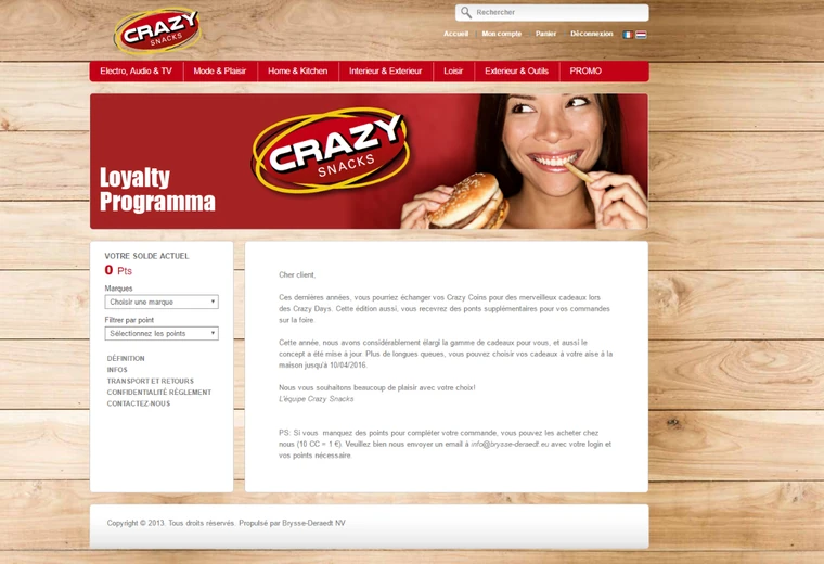 Het loyaltyprogramma van Crazy Snacks